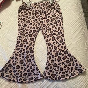 12m. Leopard bell bottom pants